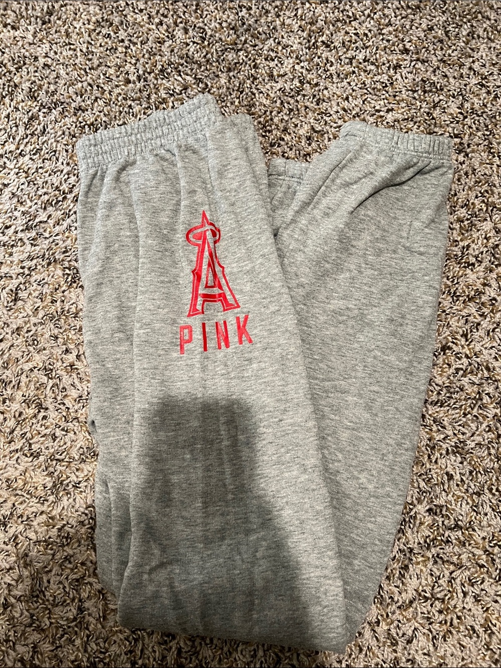 Victoria’s Secret Pink Los Angeles Angels of Anaheim Grey Joggers size Small